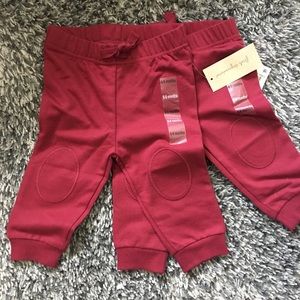 Burgundy baby boy pants